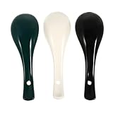 BESPORTBLE 3 Stück Keramik Suppenlöffel mit Glatter Oberfläche Handbemalt für Haushalt und Restaurant Vielseitig und Poliert