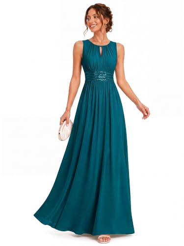 Ever-Pretty Women's Sleeveless Bridesmaid Dress Chiffon Formal Dresses