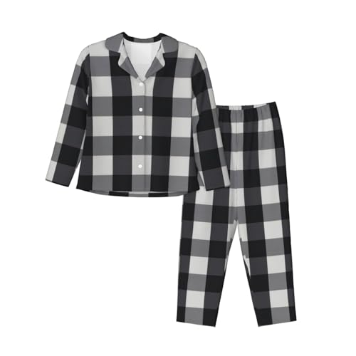 Pyjama à carreaux noir et blanc pour cocooning et nuits douces