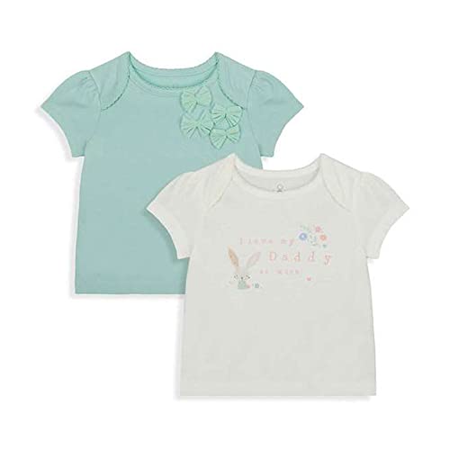 Image of Mothercare Solid Cotton Infant Girls T-Shirt (S21YA285-P)