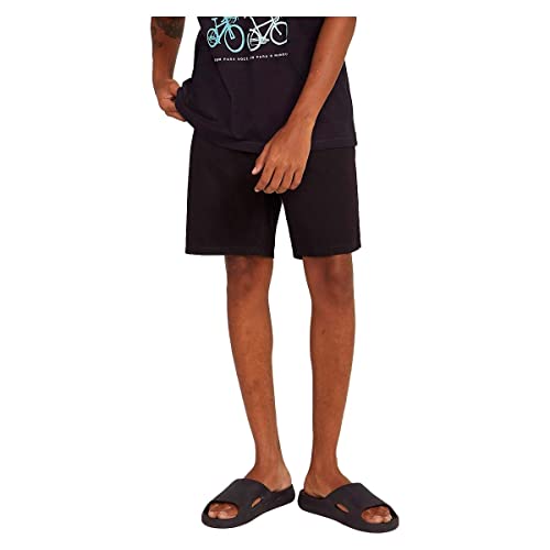 Bermuda Básica Masculina Chino Em Sarja Preto 050