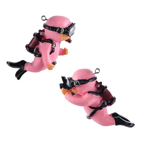 Gwindrise Décorations pour aquarium avec lot de 2 adorables petits plongeurs flottants et boules flottantes – Décoration d'aquarium parfaite pour les camarades de jeu de poissons, convient à tous les