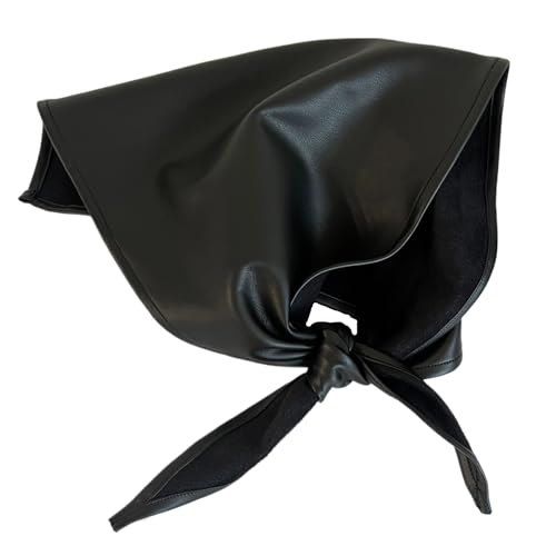 Leather Triangle for Women Wild Rag Y2k Head Scarf Gothic Neckerchief Grunge Aesthetic Accessories
