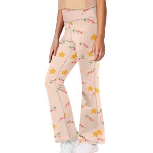 Children's Flared Yoga Pants Stretchable High Waist Long Leggings 2024 Girls Cute Stylish Sweatpants