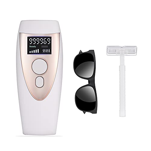 Keuiogo Laser Hair Removal IPL Hair Removal System Permanent Painless 999,999 Flashes for Body Legs Bikini Arm Armpits Home Travel Device