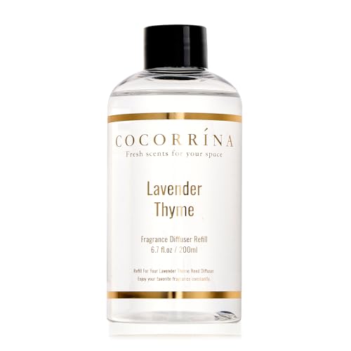 Image of COCORRINA Refill- Lavender Thyme 6.7 Fl.oz Reed Diffuser Refill with 8 Sticks