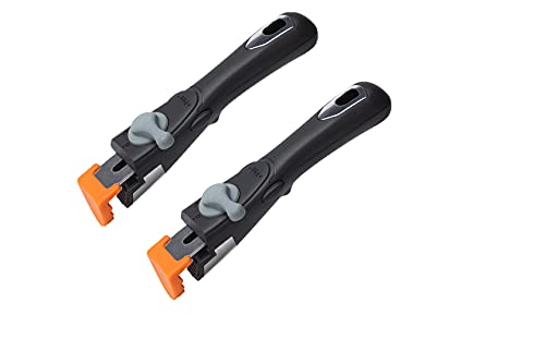 lzteck 2 Sets Detachable Removable Pot Handle,Universal Pot & Pan Handle,Pot Handle Replacement,Scald-Proof Bakelite Pot Clip,Bowl Pot Pan Grip,For Flanging pans,Free Size.