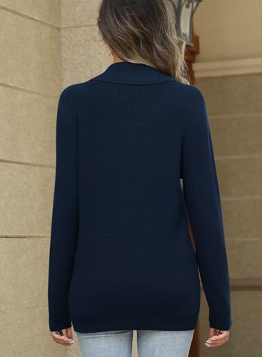 Image of JOCAFIYE Sweaters for Women Casual Long Sleeve V Neck Lightweight Hollow Out Pullover Sweater Tops