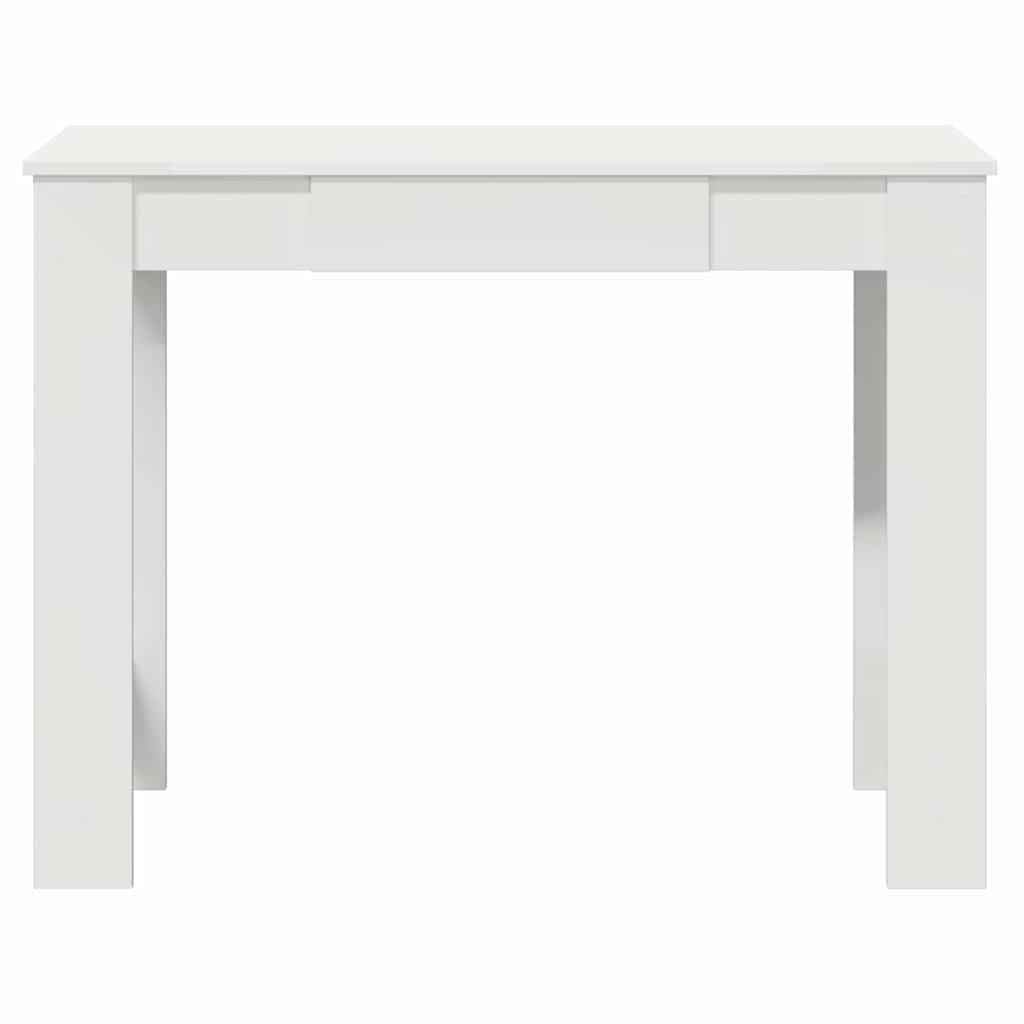 Escritorio blanco de madera 100 x 45 x 75 cm con gran superficie de trabajo y espacio de almacenamiento, mesa de oficina versátil y mesa de juegos para oficina, salón, dormitorio