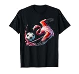 Balón de fútbol Flamenco pateando balón de fútbol Camiseta
