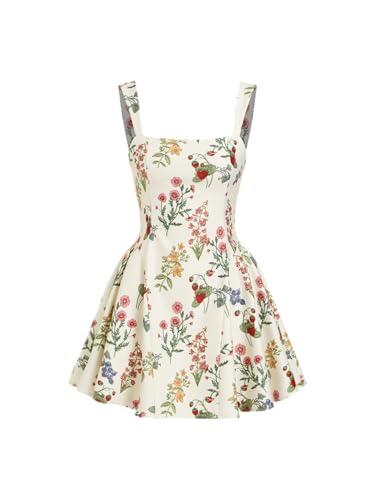Image of CIDER Womens Polka Dot Going Out Dress Cute Summer Date Night Square Neck Sleeveless Mini Dress