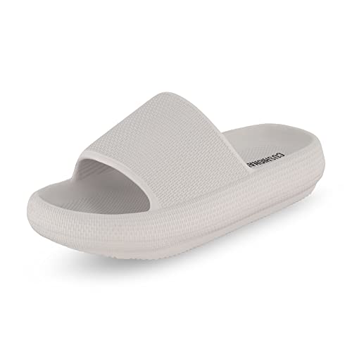 Cushionaire Kid's Feather Pool Slide With +Comfort, Lt. Grey 13 #TOP12