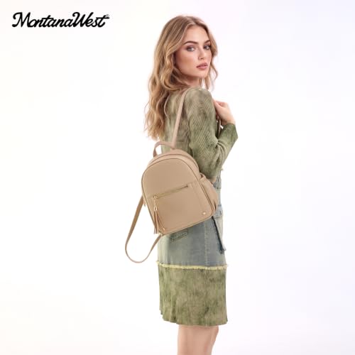 Image of Montana West Mini Backpack Purse for Women Anti Theft Backpacks with Secured Zipper and Tassel