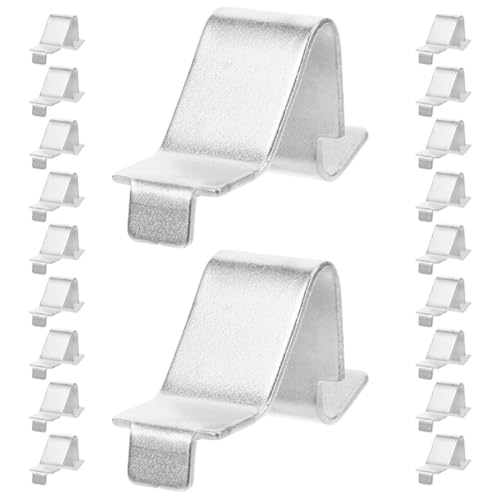 MAGICLULU Clips de Soporte para Estantes de Gabinete, 20 Unidades de Hierro Resistente de 8 Mm, Clavijas para Estanterías Metálicas, Soportes Duraderos para Archivadores y Muebles