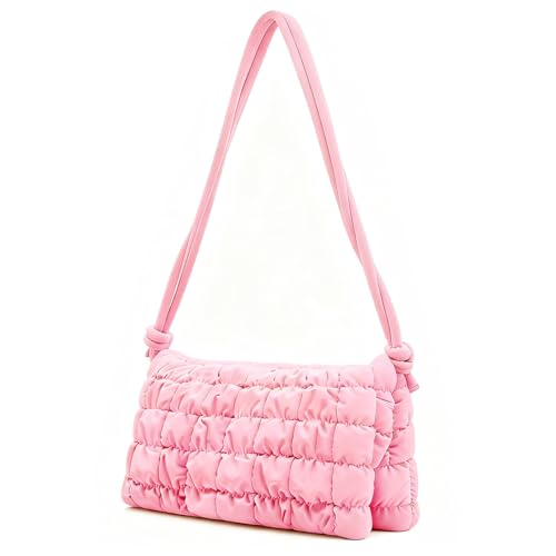 Image of NAARIAN Shoulder Bag for Women, Small Puffer Crescent Hobo Bag, Trendy Waterproof Clutch with Magnetic Closure | Trendy