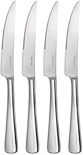 Robert Welch Malvern Bright Cutlery Steak Knife, Set of 4. Made from Stainless Steel. Dishwasher Safe.