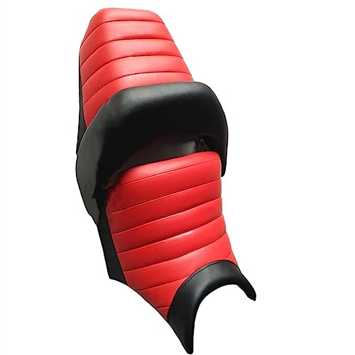 アクセサリー オートバイ交換厚い黒 Pu レザーシートカバークッションガード防水アクセサリーに適合するVMAX1200 VMAX VMAX1200 V-MAX1200(RED)