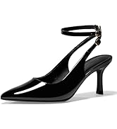 GotSoft Womens Pointed Toe High Heels Slingback Stiletto Ankle Strap Pumps Dress Shoes