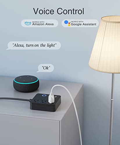 Smart Plug Power Strip+Mini Smart Plug, Wifi Socket Compatible With Alexa And Google Home, #TOP1
