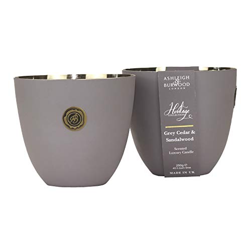 Ashleigh & Burwood The Heritage Collection Duftkerze aus Zedernholz und Sandelholz, Grau