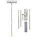 Produktbild AiYoYo 2 In 1 Teleskop Fensterreiniger 105-176cm Profi Fensterwischer Set Microfaser Bürstenkopf Drehgelenk Edelstahl teleskopstange mit Fensterlappen zum Fliesen, Tischplatte, Glass, Hohe Fenster