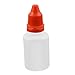 Aexit 20ml Dropper Bottles & Jars White Plastic Bottle Drop Eye Liquid Squeezable Empty Centrifuge Bottles Red Cap