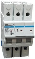 US Breaker 3P 20A UL489 DIN Rail Circuit Breaker 10KA @ 480/277V