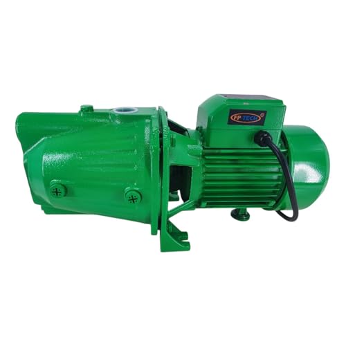 FP-TECH FP-JET100A Pompa Autoclave Volumetrica Autoaddescante - 750W, Monofase 230V, Corpo Alluminio, Girante Ottone, Portata 60 l/min, Prevalenza 38 m, Aspirazione 7 m