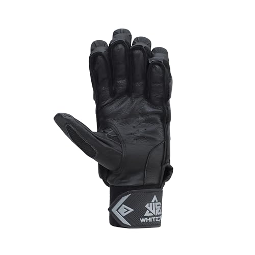 Image of Whitedot Alpha Cricket Batting Gloves||Suitable for Boys|Small Left Hand||Black