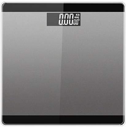 zelenor Gadget Tree Digital Glass Personal Bathroom Slick Metal Finish Weight Scale (Black)