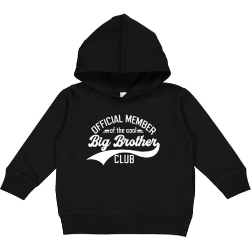 inktastic Official Member Of the Cool Big Brother Club Toddler Hoodie 4T Black 43b8e