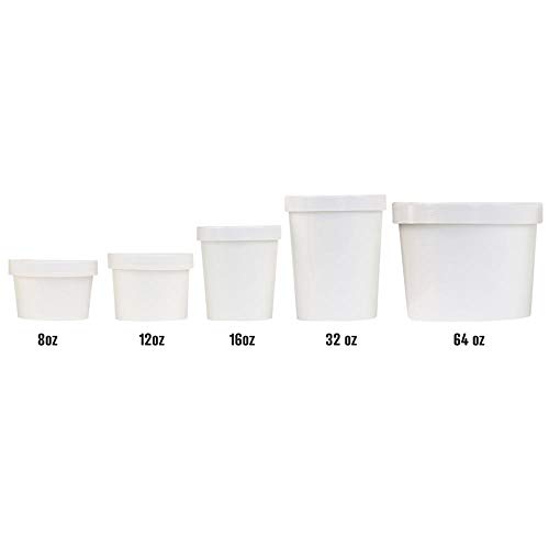 [25Count] 64 oz Freezer Containers - Pair with Our 64 oz Lids to Prevent Freezer Burn - Premium Half Gallon Ice Cream Containers - LIDS SOLD SEPARATELY - Frozen Dessert Supplies - Thumbnail 4