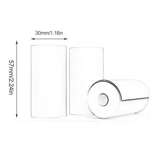 57X30MM Papel adesivo durável para impressão Papel térmico direto auto-adesivo para PAPERANG Mini Ac