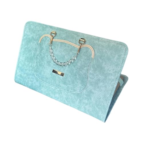 Pochette pour ordinateur 13 pouces bleu antichoc et étui compact en cuir PU