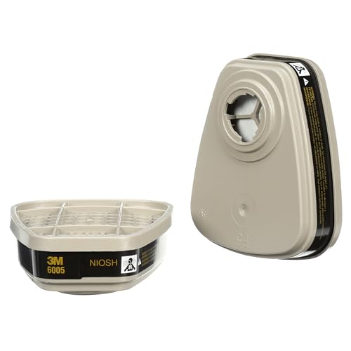 Image of 3M Respirator Cartridge 6005, NIOSH Approved, 1 Pair | Helps Protect Against Formaldehyde and Organic Vapors