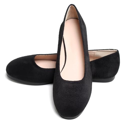 Image of Dear Time Women's Flats Comfortable Slip On Ballet Flats Soft Solid Casual Shoes