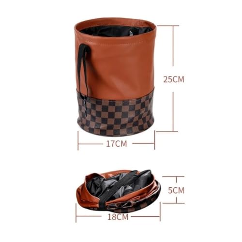 Basurero para coche plegable e impermeable de gran capacidad para colgar 7