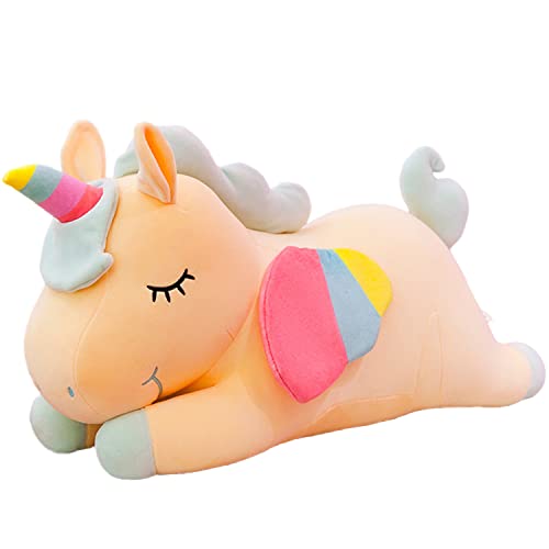 Kekeso Unicornio De Peluche, Juguetes De Peluche De Animales, Almohada Suave para Abrazar, MuñEco De Dibujos Animados, Unicornio, Regalos De Peluche para NiñOs Y NiñAs(Amarillo,30cm/11.81in) Cover