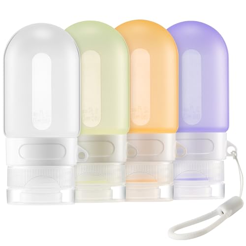 yahaa Travel Bottles for Toiletries, Travel Essentials,2oz,4 Pcs,purple