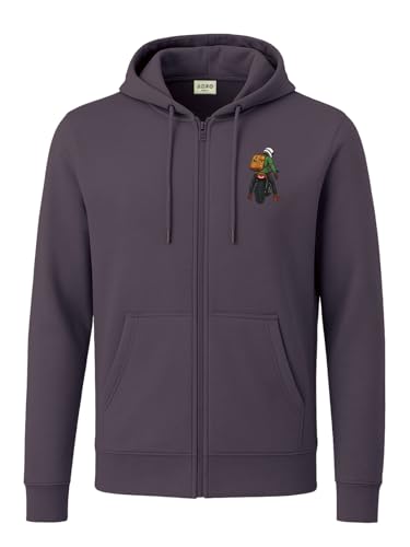 Image of ADRO Men's Regular Fit Zip-Up Hoodie for man | 320 GSM Cotton Poly Fleece Zipper Sweatshirt with Soft Fabric & Printed Hoodies
