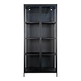 Structure en acier coloris noir. Portes en verre transparent.