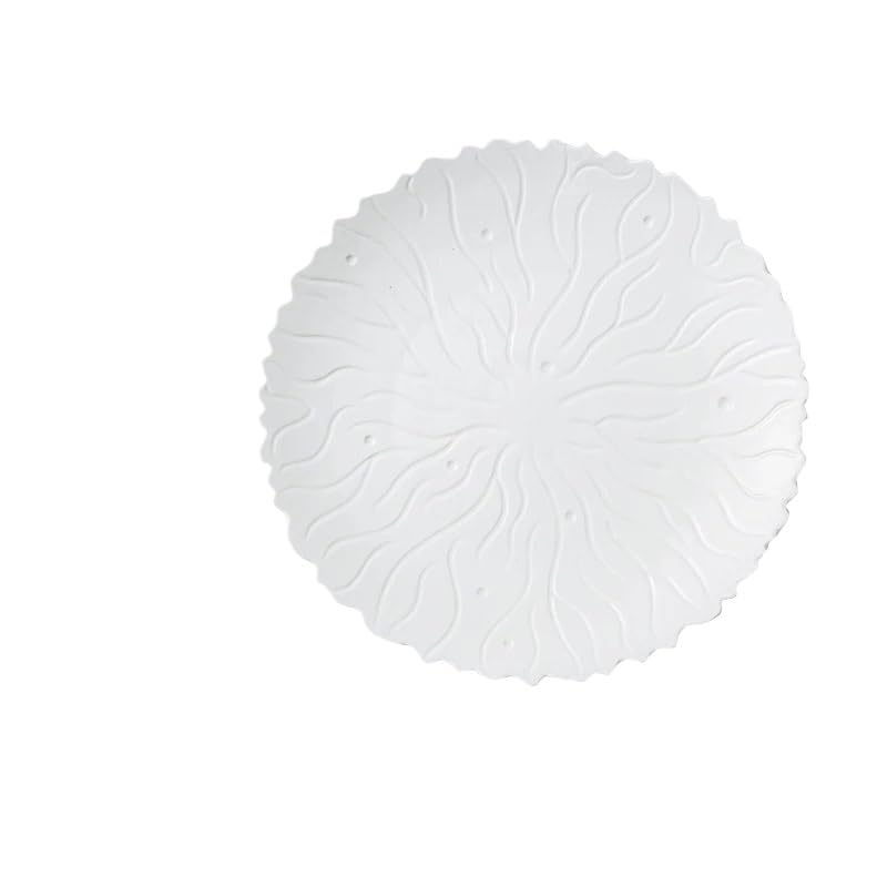Juego de 6 platos llanos de cerámica, diseño elegante para pasta, filetes, aperitivos, postres, ideal para restaurantes y uso doméstico, tamaño de 25,4 cm, para frutas y platos fríos