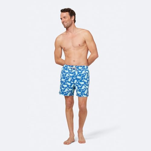 Tom & Teddy Men's Elastic Waist Animal Print Swim Trunks2