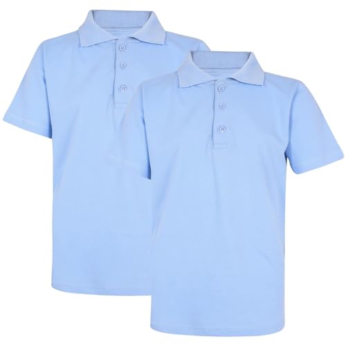 Polo t-shirt manches courtes garçon école haut uni mode été ado 3-16 ans