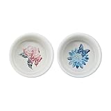 Dolly Parton Ramekin Set – Ceramic Bakeware with Mosaic Flower Design, Oven/Microwave/Freezer Safe, Even Heat Distribution, For Desserts, Soufflés and Casseroles, 2 Piece, 7 Ounce