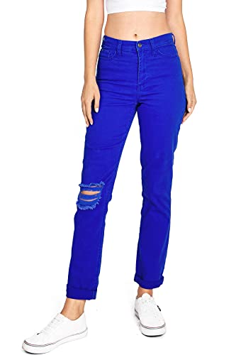 Celebrity Pink Women's Juniors High-Rise Slim Straight Leg Color Jeans
