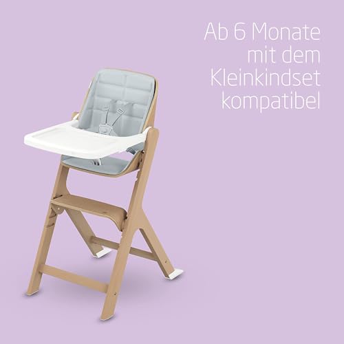 Maxi-Cosi Nesta, Hochstuhl aus Holz ab Baby, Nach Hinten Verstellbarer Hochstuhl, Wächst Mit Ihnen bis zu 99 Jahren, Natural Wood