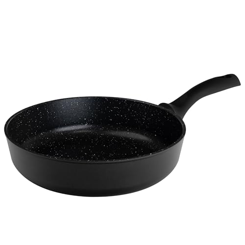 Remoska EUROPA Pfanne | Aluminium 4,5 mm | Antihaftbeschichtung Whitford Quantanium mit Titanoxid | Glaskeramik | Gas | Induktion | Hergestellt in der Tschechischen Republik (26 x 7 cm)