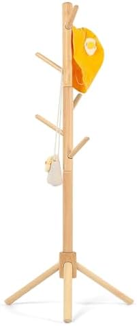 Beech Wood Kids Coat Rack - Adjustable H...