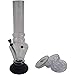 ARL Group - Bundle Bong y Grinder 1 bang, pipa de agua de acrílico blanco de 20 cm + 1 Grinder blanco transparente 3 piezas molinillo de especias cierre magnético 42 mm + libro de regalo